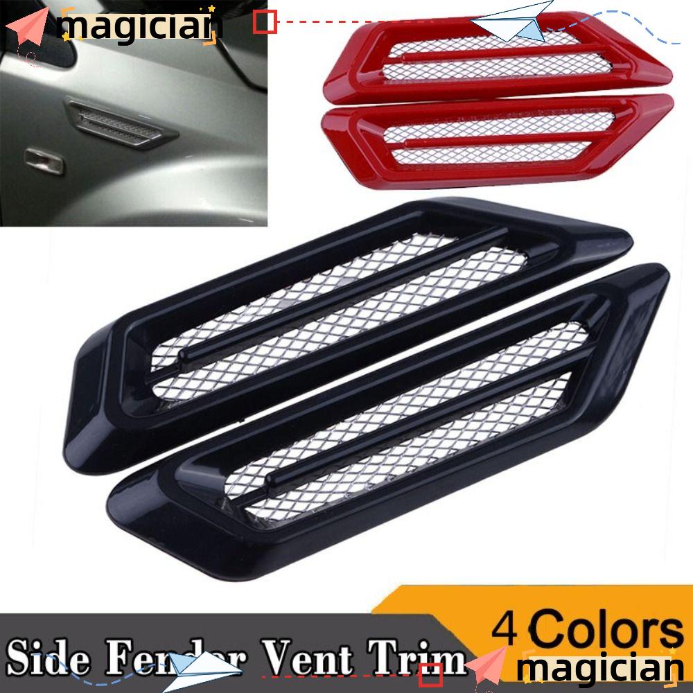 Silver Chrome Euro Style Fender Vent Scoop Covers – Left & Right, Self-Adhesive, ABS
