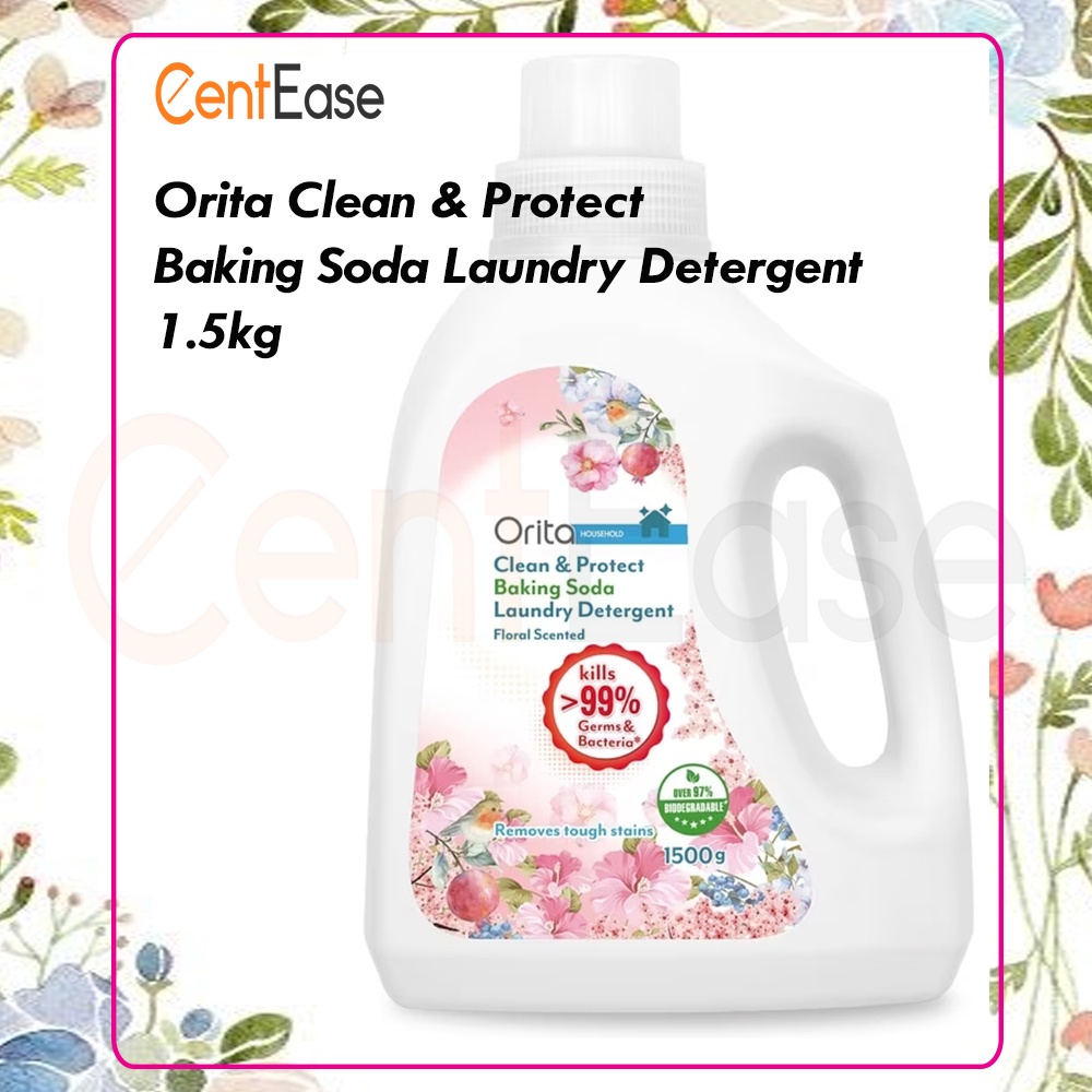 Orita Clean & Protect Baking Soda Laundry Detergent 1.5kg Floral (Exp