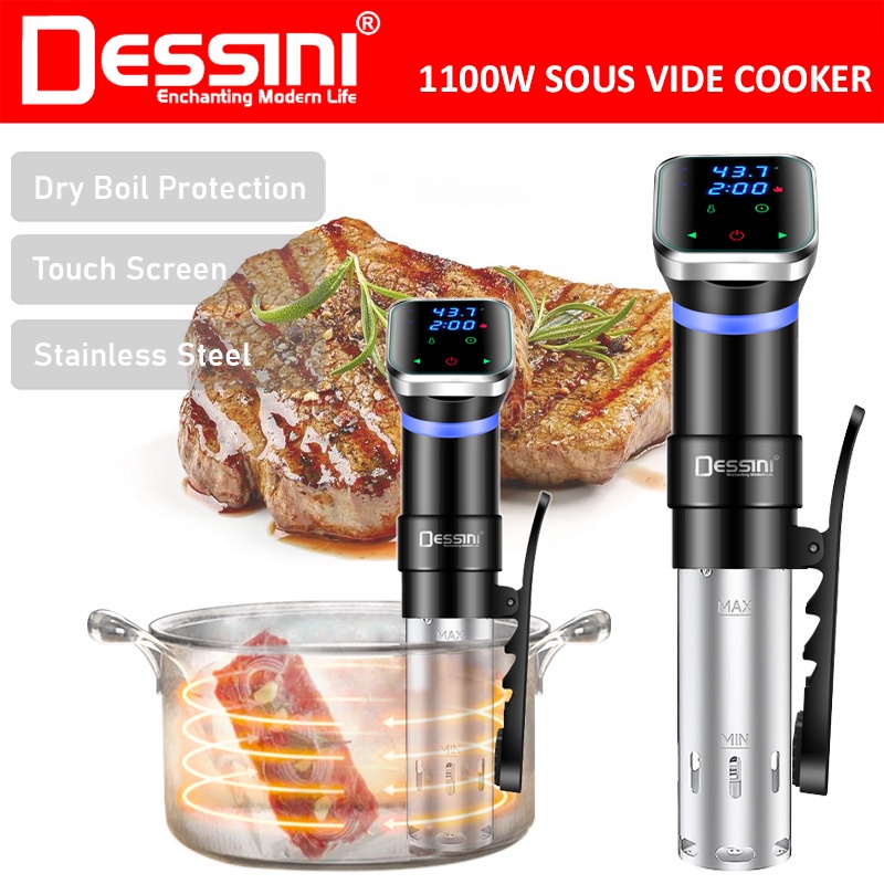 DESSINI ITALY Sous Vide Slow Cooker Machine Precision Digital Thermal  Immersion Water Circulator Touch Control Heater