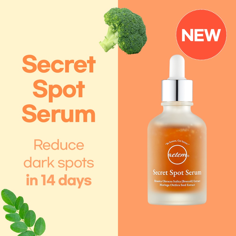 aetem Secret Spot Serum for dark spots, age spots, pigmentation, and