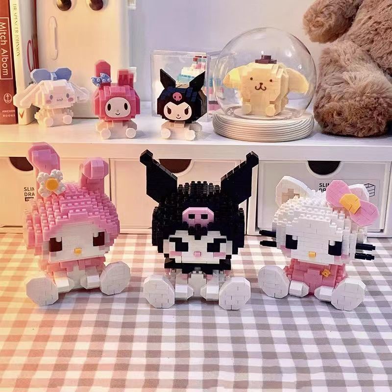 Kuromi Melodi Cinnamon Dog Pacha Dog Building Blocks Cartoon Building ...