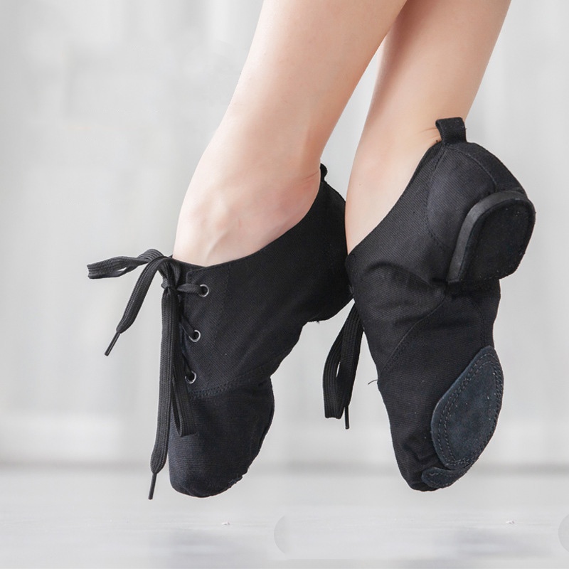 Black Canvas Jazz Shoes - Adult main image 0