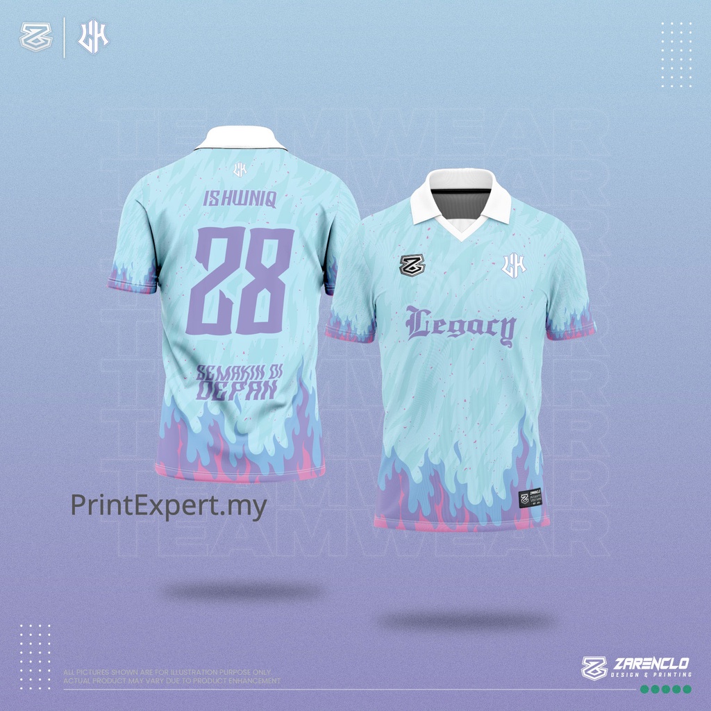 Baju Viral Murah Tiktok Streetwear Jersey Custom Name Purple Edition ...