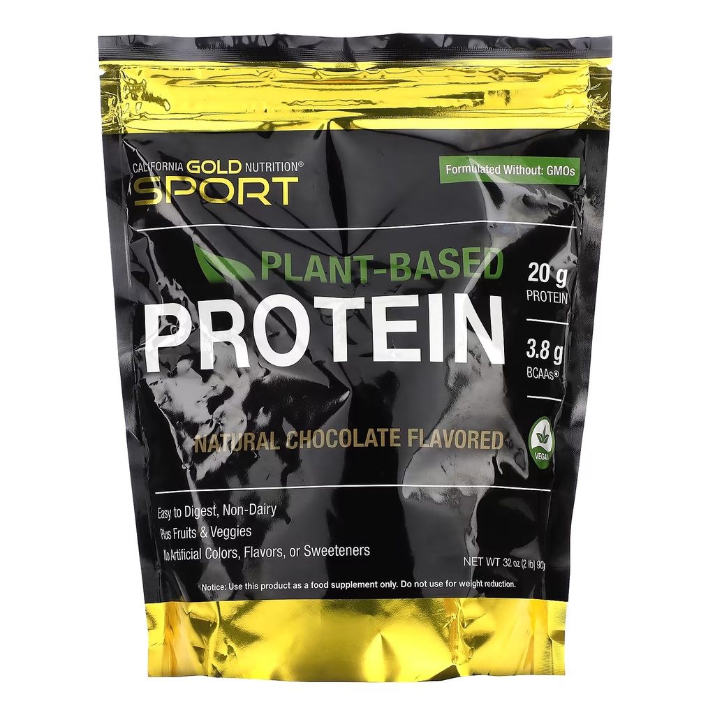 California Gold Nutrition, SPORT PlantBased Protein, Chocolate, 2 lb