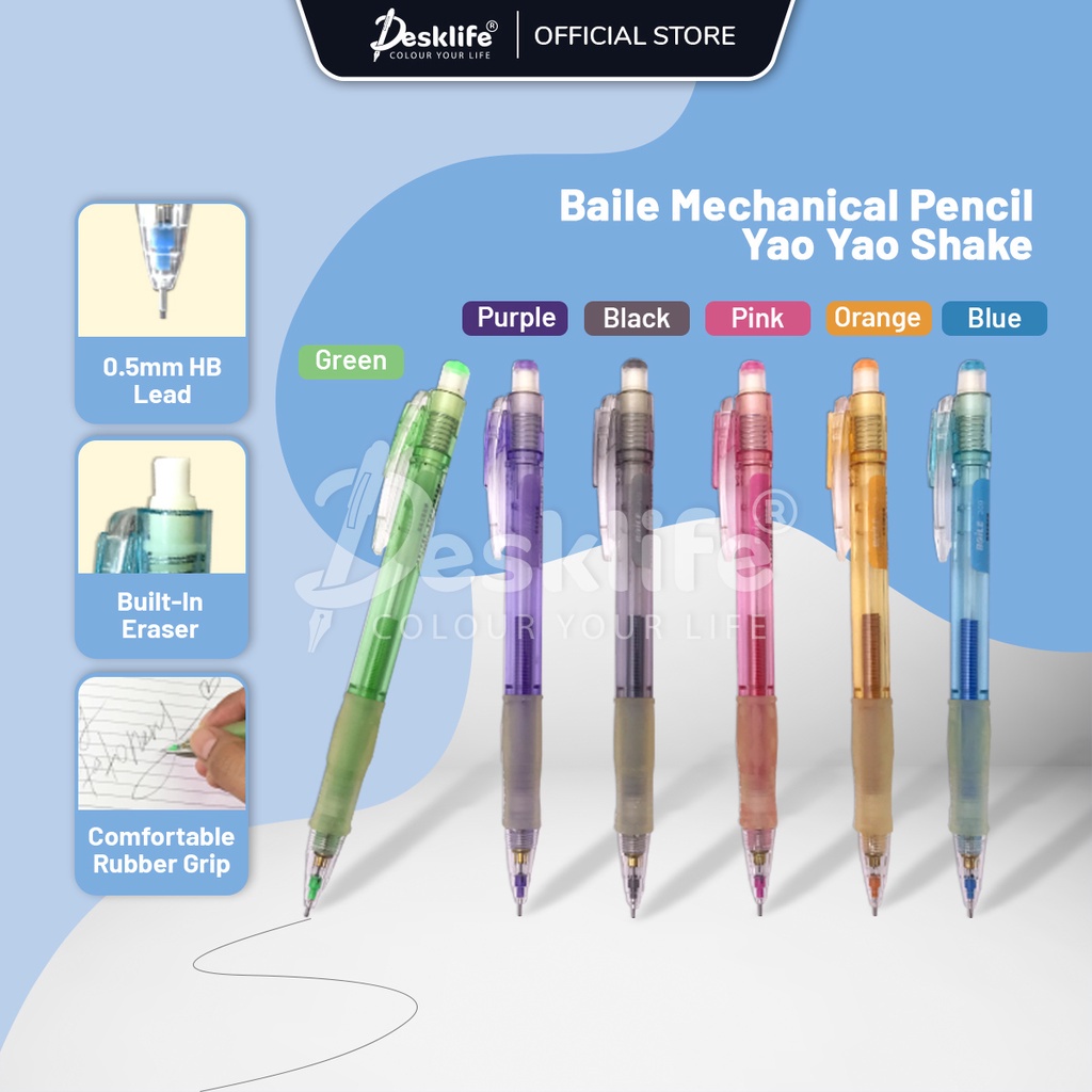 Desklife Baile Mechanical Pencil Yao Yao Shake Shake 0.5mm HB / 2B Lead ...