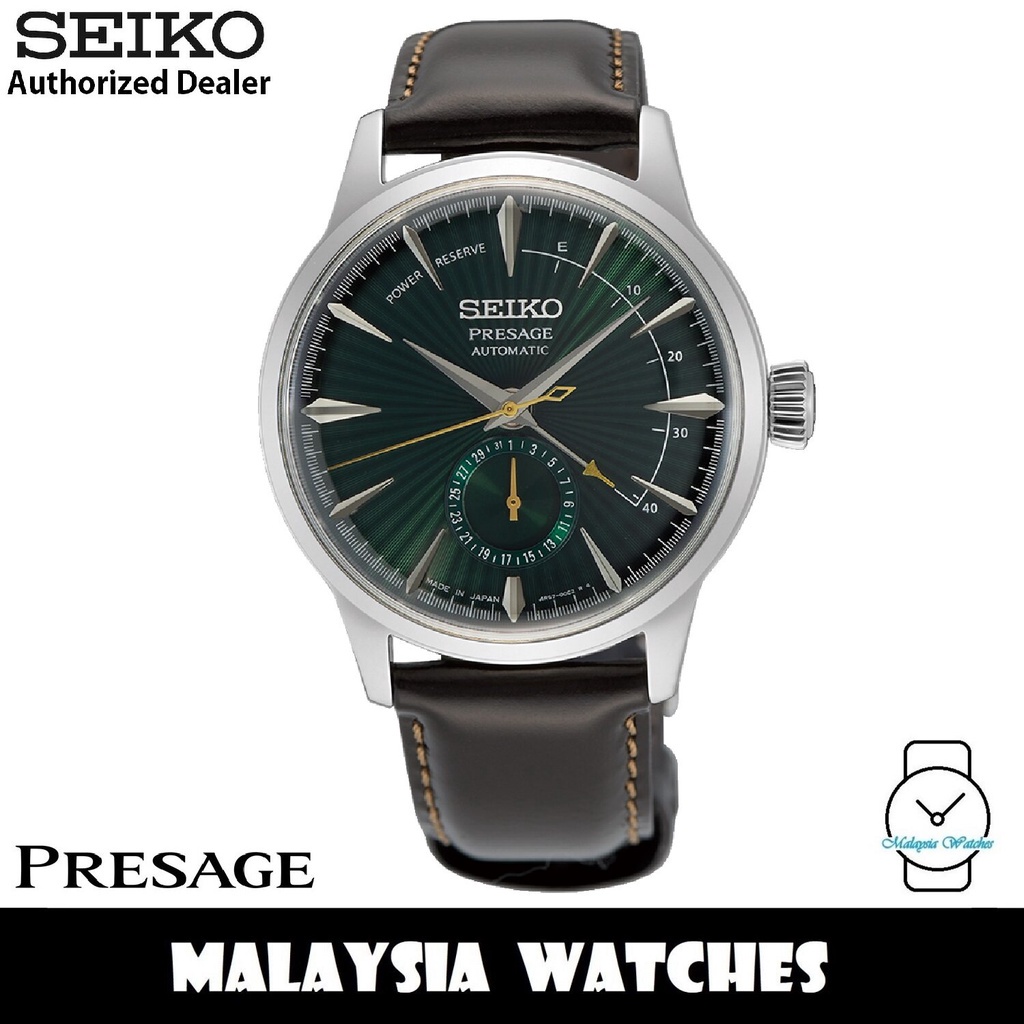 Seiko SSA459J1 Presage Midnight Mockingbird Automatic Stainless Steel Case Leather Strap Men s Watch Shopee Malaysia
