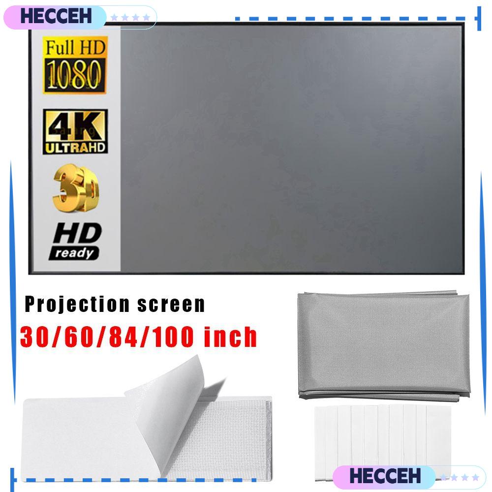 HECCEH 3D HD Projector Cloth Portable Reflective Fabric Antilight Screens Simple Projectors