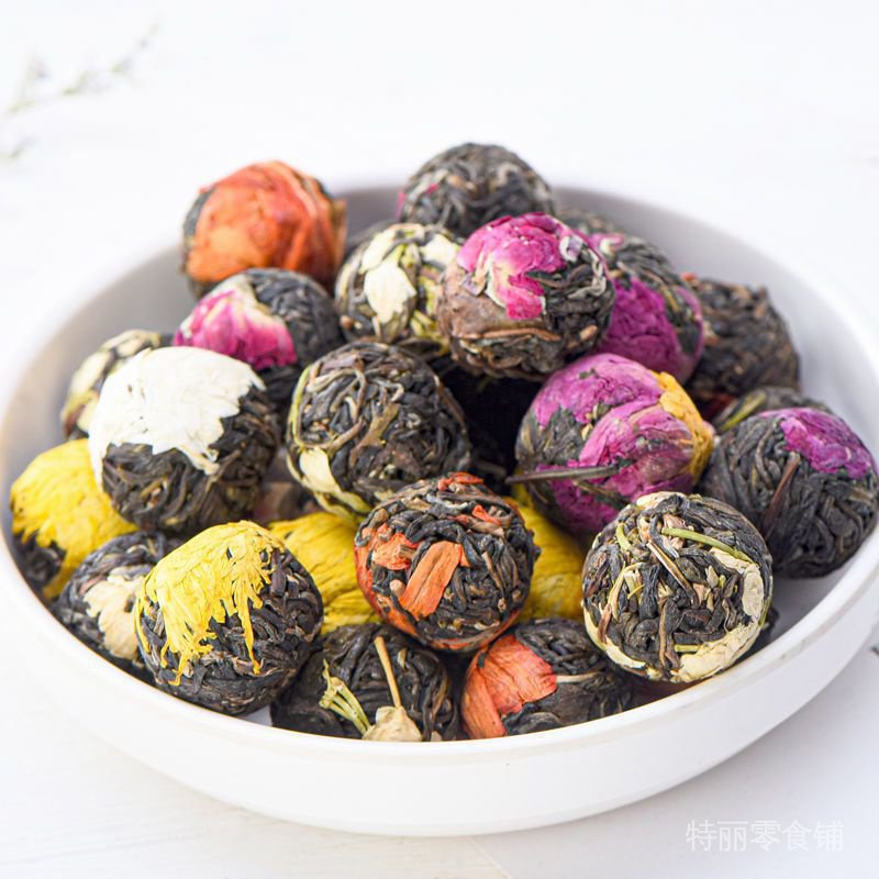 Yunnnan Pu'er Tea Raw Pu'er Tea Jasmine Rose Flower Peony Flower Golden