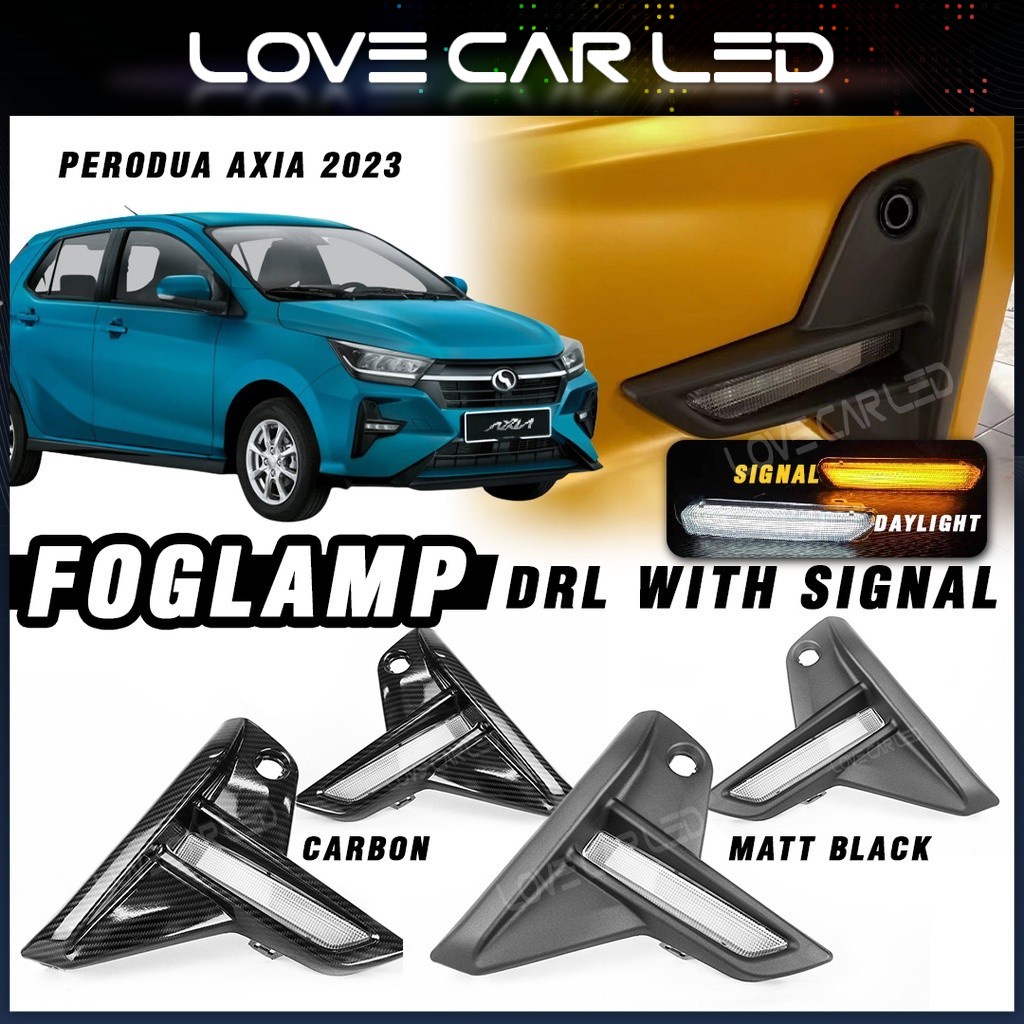 Perodua Axia 2023 New Foglam DRL With Running Signal Casing SportLlight ...