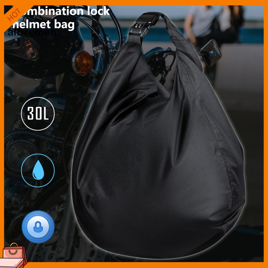 (New) Combination Lock Helmet Storage Bag Motorcycle Use Motorcycle