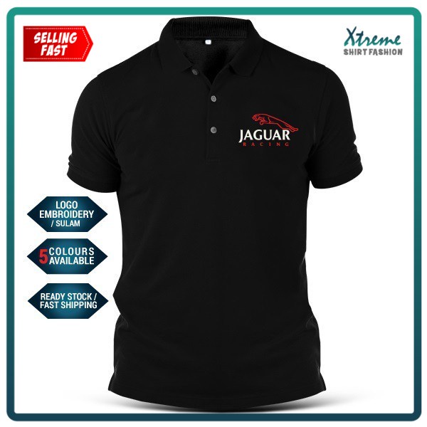 Polo T Shirt Jaguar Sulam Racing Sport Car Tuning Riding Gear Performance Motorsport Turbo XE XF XJ F Type Riding Gear Shopee Malaysia