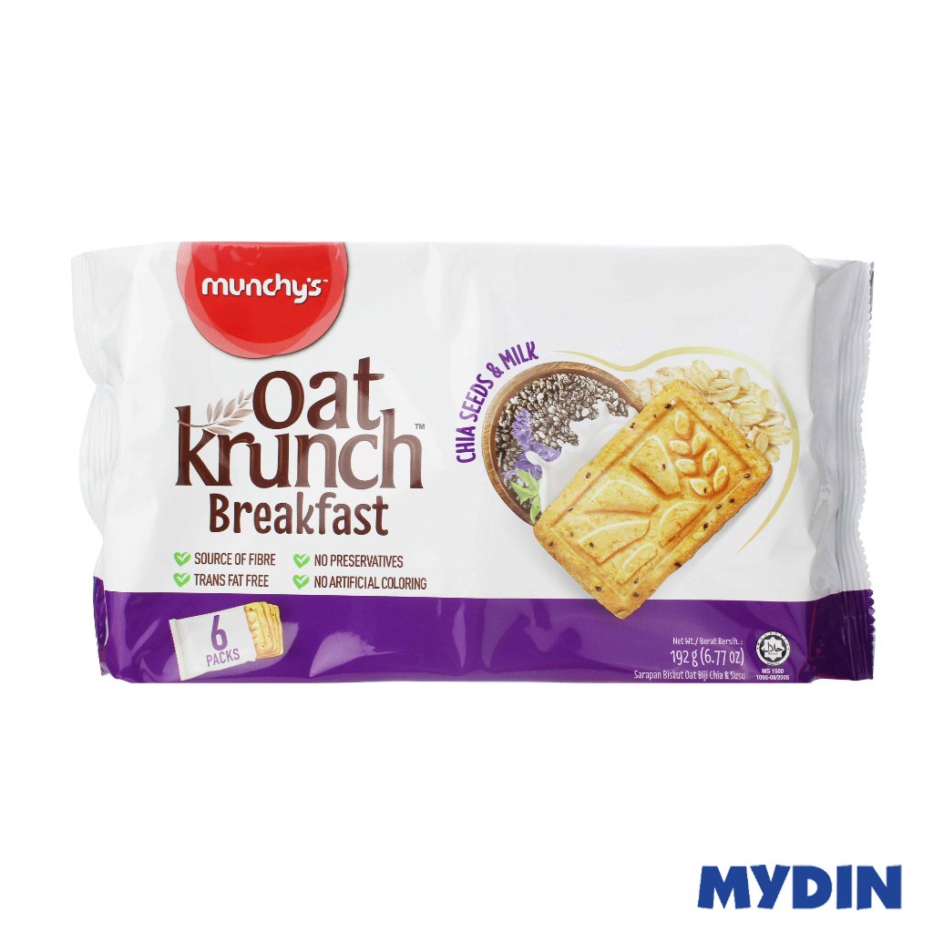 Munchy's Oat Krunch Breakfast Chia Seeds & Milk 192g | Shopee Malaysia