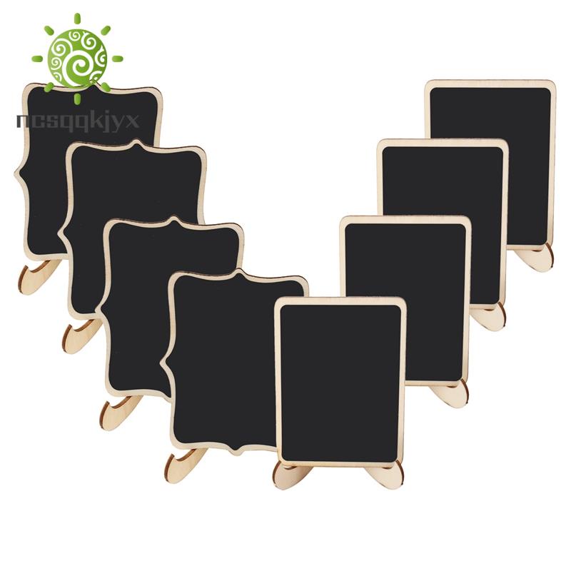Mini Chalkboard Signs, 20 Pack Framed Small Chalkboard Labels with Easel Stand, Wooden