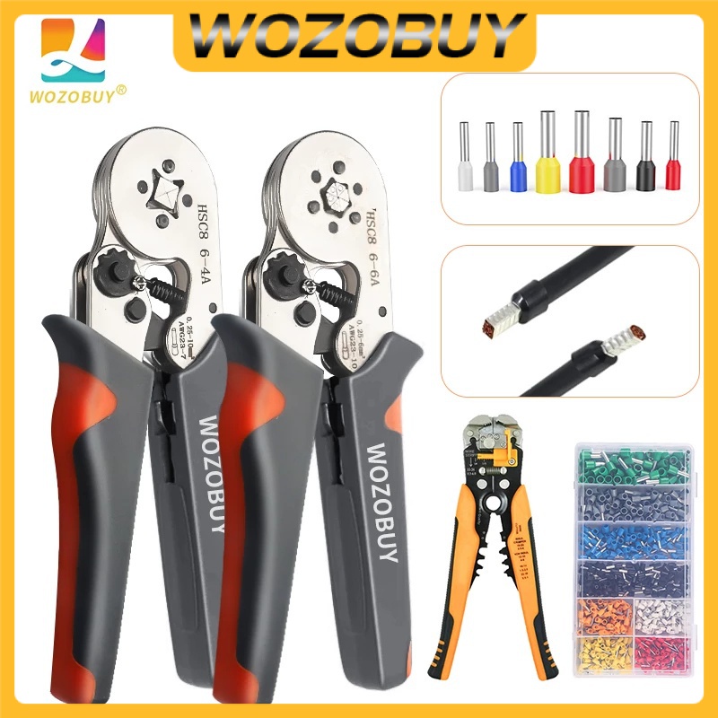 Pliers And Pliers Ferrule Crimping Tool Kit With 1250pcs Wire Ferrule  Terminal Kit, Self-adjusting Crimping Pliers, Ferrule Crimping Plier For  Awg 23