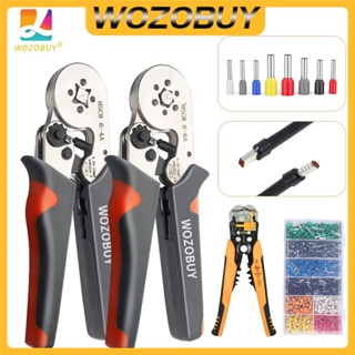 Ferrule Crimping Tool Kit, Ferrule Crimper Plier (AWG23-10),  Self-adjustable Ratchet Crimping Tool Kit for Ferrules Connectors Pin  Terminals Cable End