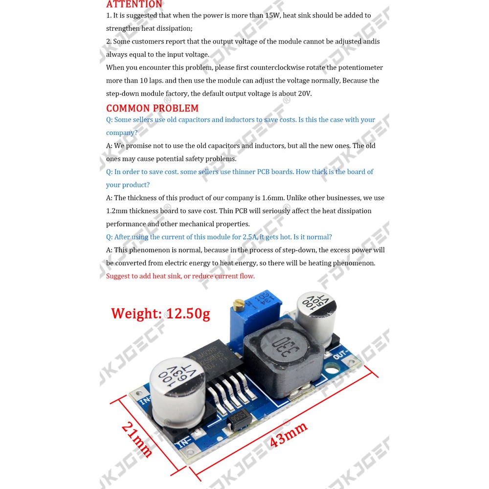 LM2596HVS LM2596 HV LM2596HV DC-DC Adjustable Step Down Buck Converter ...