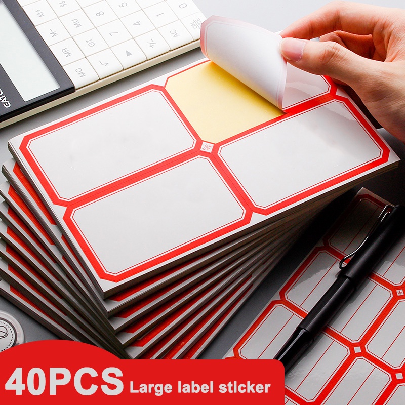 10 sheets Self Adhesive Large Label with Blank Self-adhesive Sticky ...