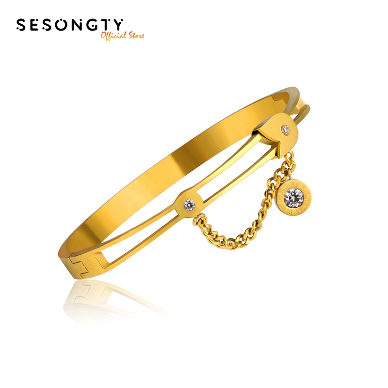 Sesongty Roman Paperclip Bracelet Shopee Malaysia