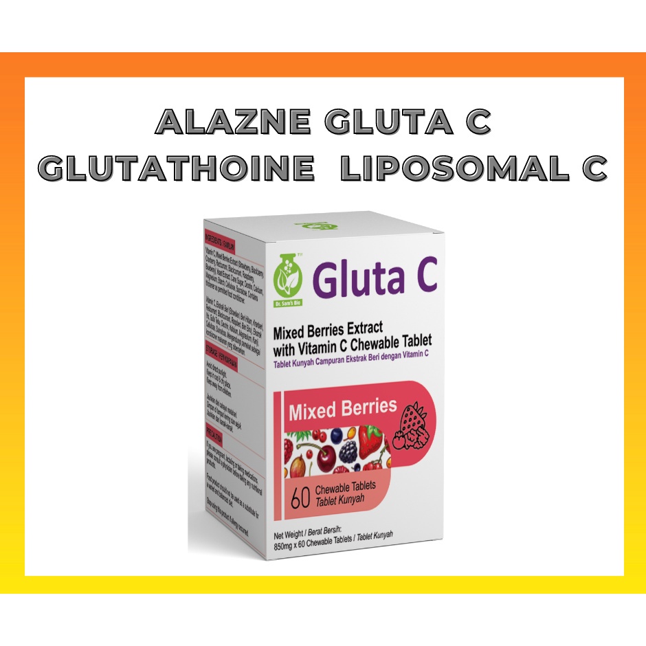 L Glutathione + Liposomal Vitamin C Gluta C (Natural Fruits Extract