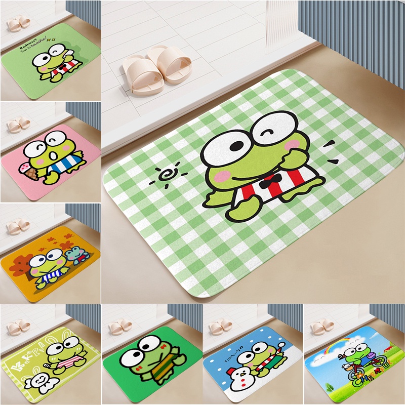 Keroppi Door Mat Sanrio Family Cute Children Mat Flannel Bedroom Office ...