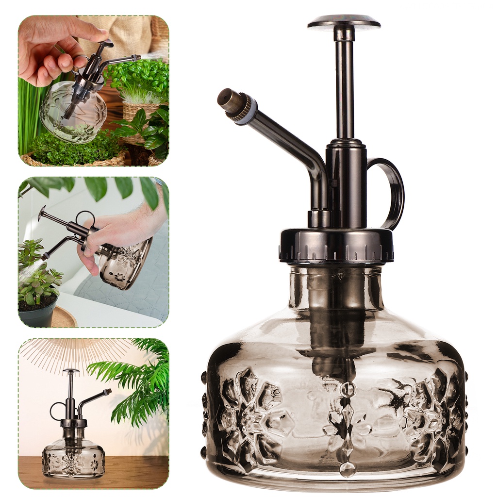 Glass Watering Can Stained Decor Floral Flowers Decoration Decorations