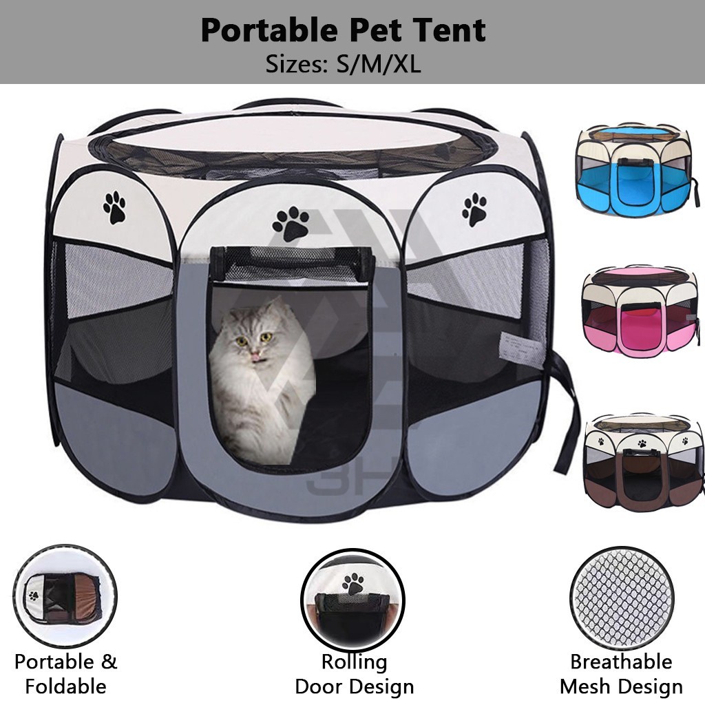 3H GoPawl Portable Cat Tent/Folding Cat House /Outdoor Travel Pet Tent/ Cat&Dog Cage/Khemah
