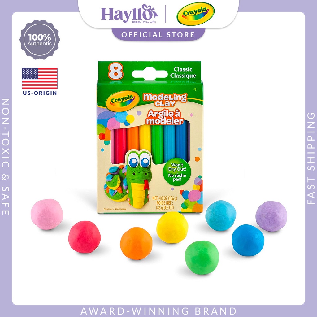 Crayola Modeling Clay 8 Colors High Quality, Safe & Non Toxic
