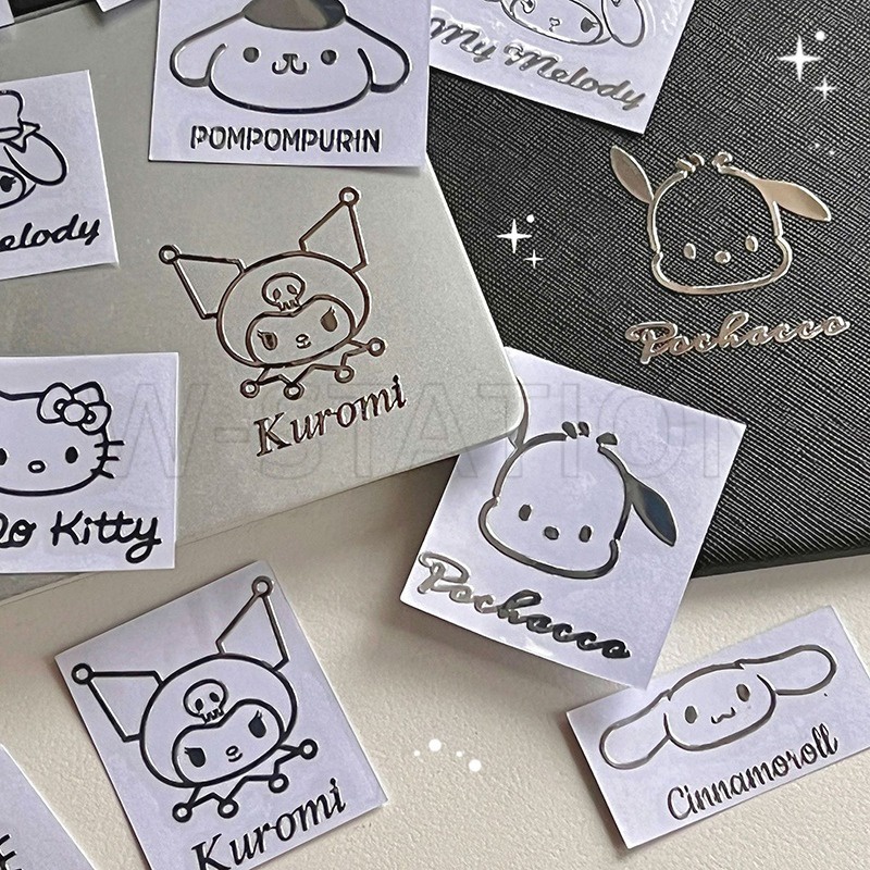 Kawaii Anime Sanrio Metal Sticker Cartoon Cute Cinnamoroll Kuromi