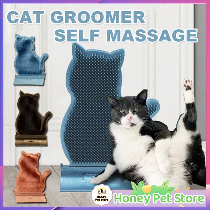 Pet Cat Self Groomer Itching Brush Pad Wall Massage Cat Scratch Brush