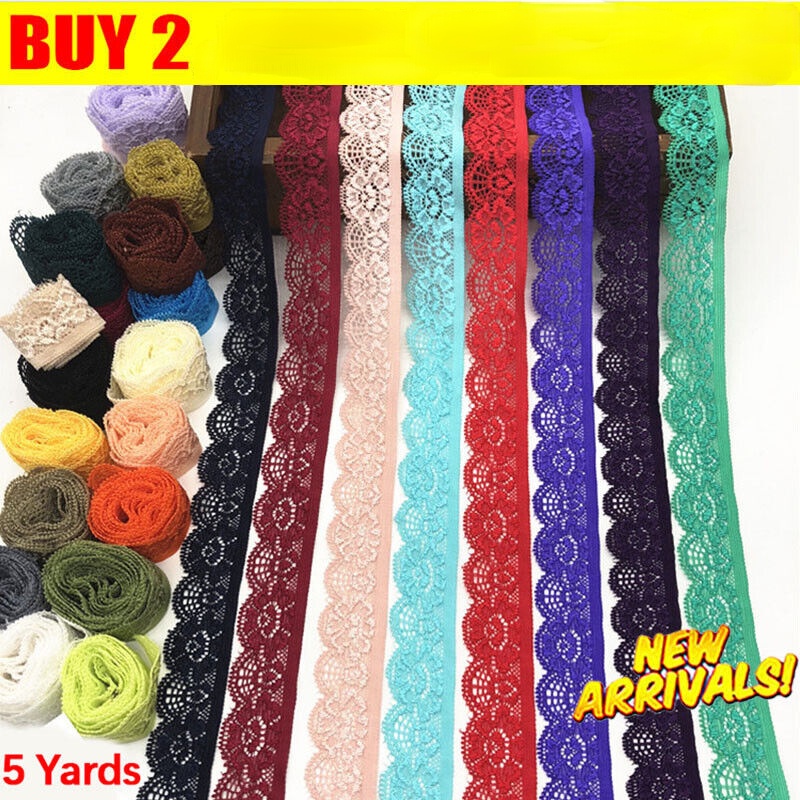 5 meters/lot) black stretch lace Fabric underwear laces Trim DIY Crafts  Sewing ribbons