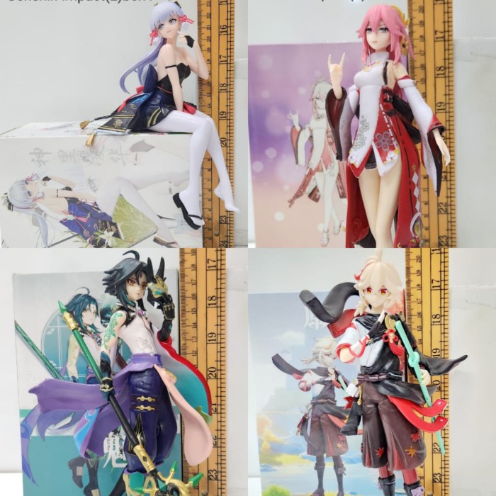 Ayaka yae miko kazuha xiao xiang ling figure genshin impact - yae miko ...