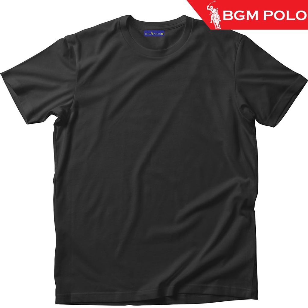 BGM POLO Unisex Cotton Plain Round Neck T- Shirt BPPMTRN004-MX | Shopee ...