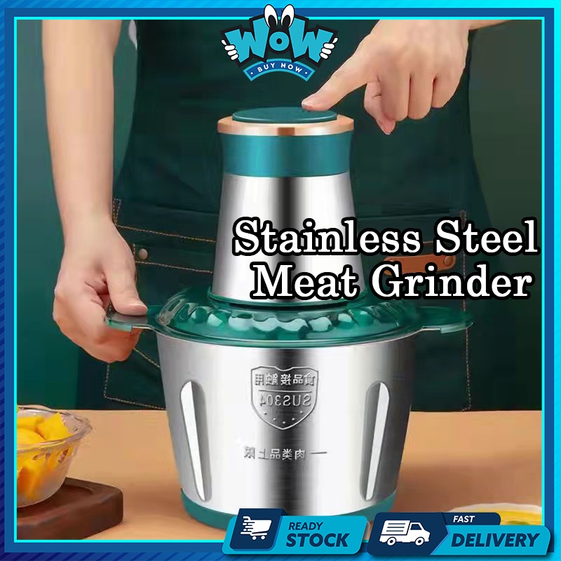 Stainless Steel Electric Food Chopper Meat Grinder Machine Mixer Food ...