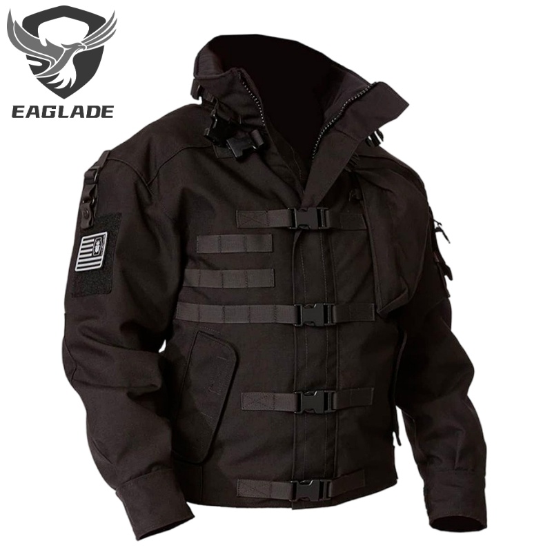 Eaglade Tactical Motorcycle Jacket in Black Waterproof Shopee Malaysia