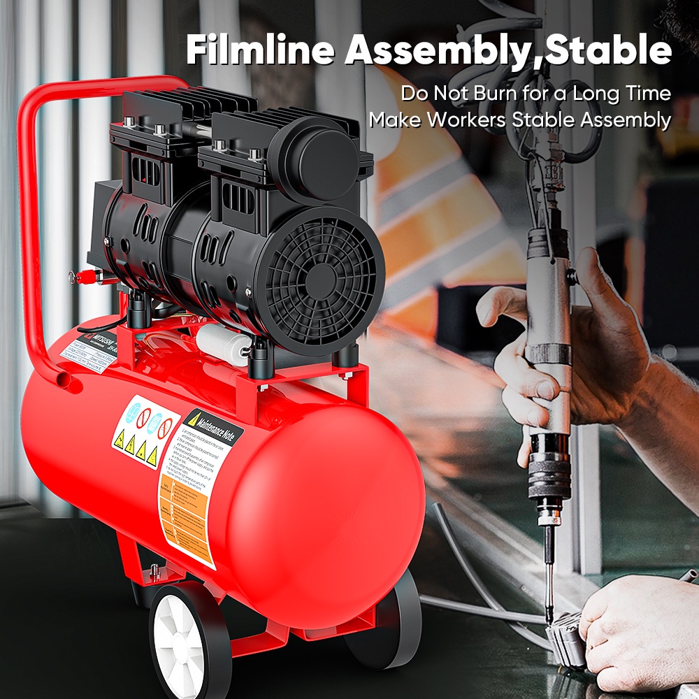 Mitsushi MIT-80030L 30Liters 800W 220V Oil Free Air Compressor Tools ...