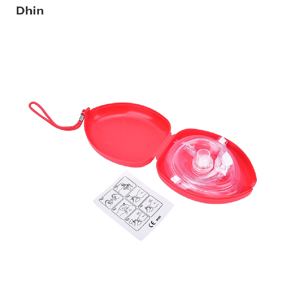 [Dhin] 1 Pocket CPR Mask in hard case Resuscitation Face First Aid Kit ...