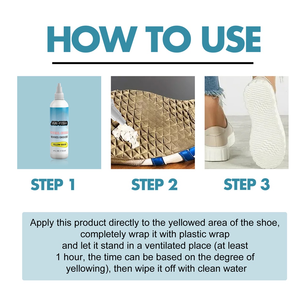 Jue Fish 118ML Sole Oxidation Cleaner Shoes Turn Yellow Sole Stain Cleaner For Household Cleaning Products Remove Stain Shopee Malaysia