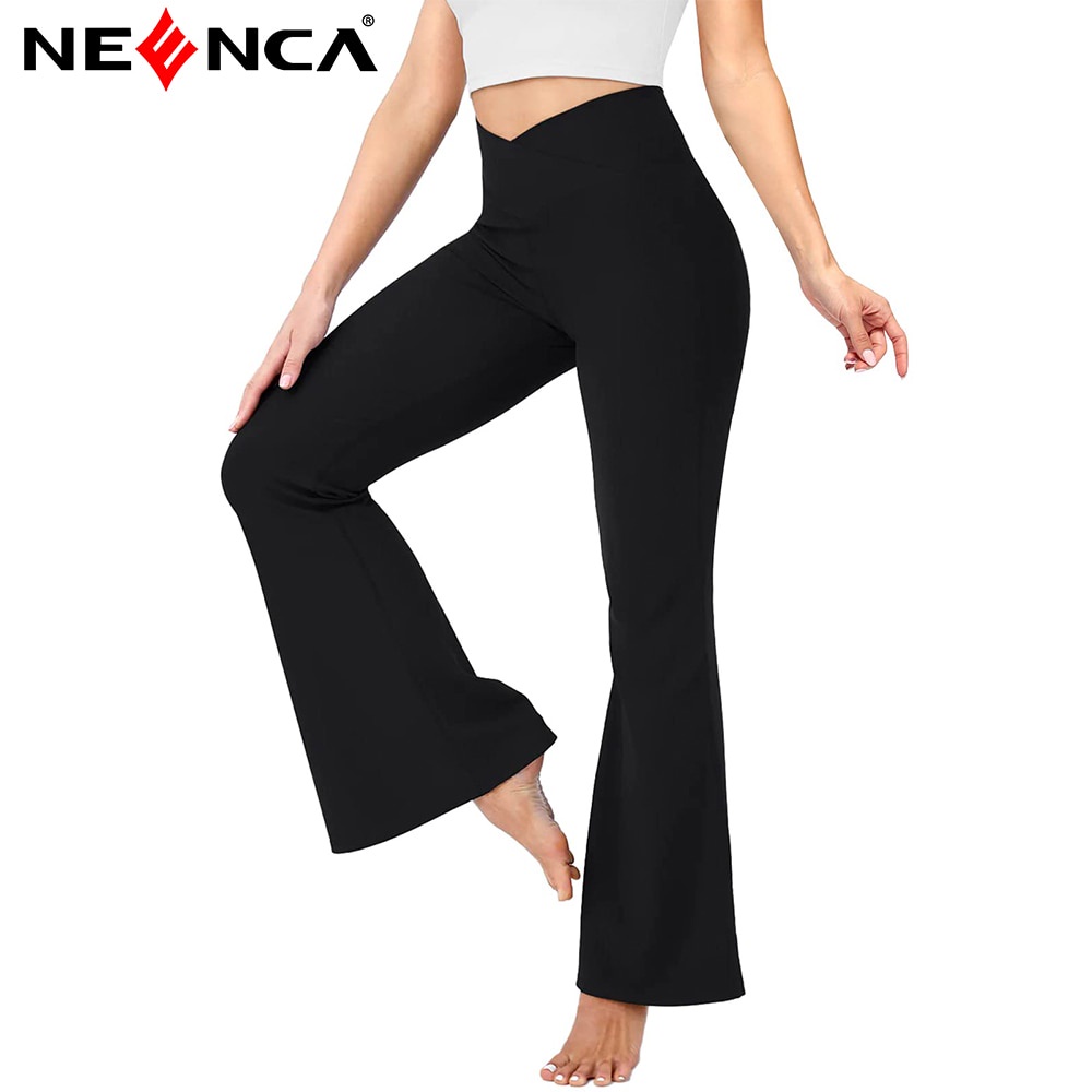 Bootcut Yoga Pants with Pocket for Women High Waist V Crossover Workout  Bootleg Pants Tummy Control Flare Workout Pants Leggings