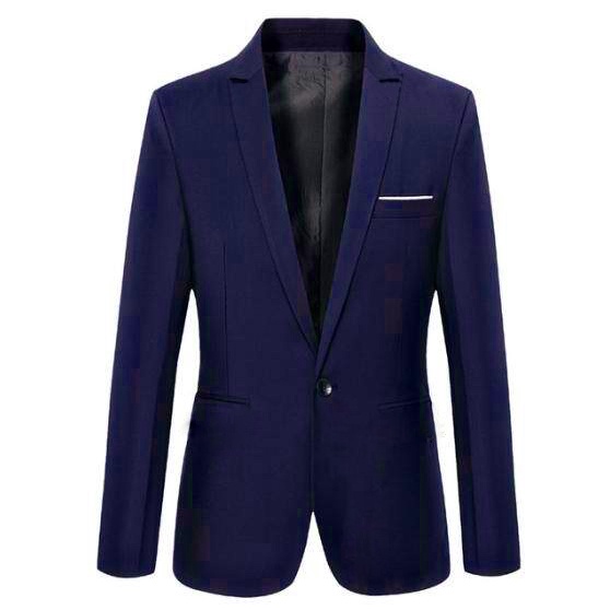 Men Blazer Slim Fit Formal Business Jacket Office Wedding Blazer For ...