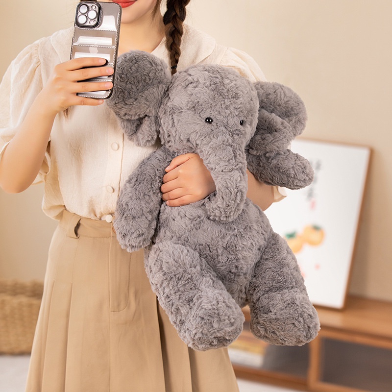 30 53cm Cute Elephant Plush Toy Soft Cuddly Stuffed Animal Grey