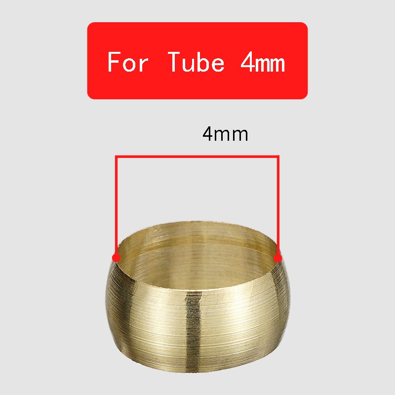 10pcs Double Taper Ferrule Compression Brass Fitting Olive Sleeve seal