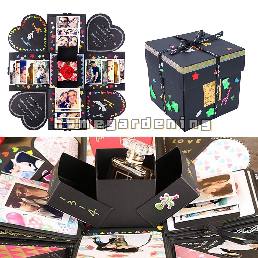 DIY Handmade Hexagon Surprise Explosion Box Scrapbook Photo Album ...