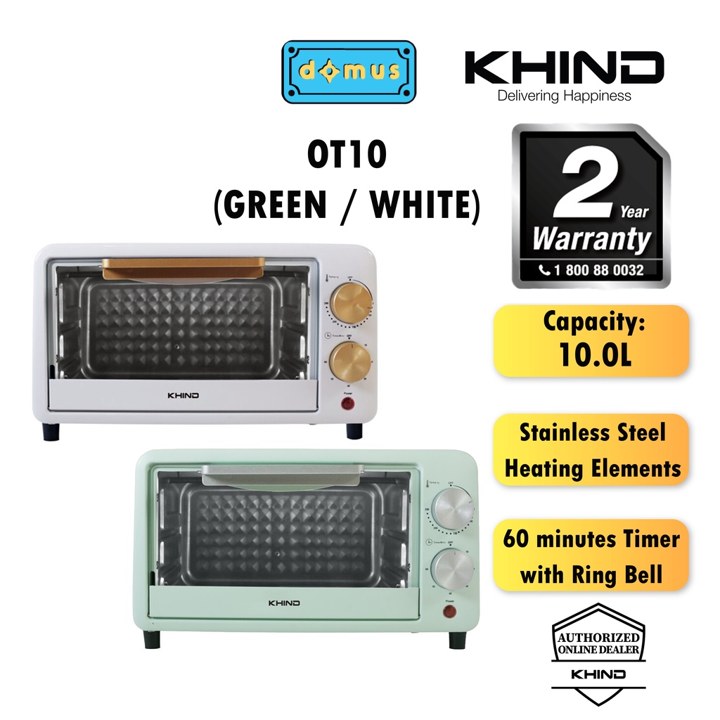 Khind Mini Electric Oven Green/White (10L) OT10 Shopee Malaysia