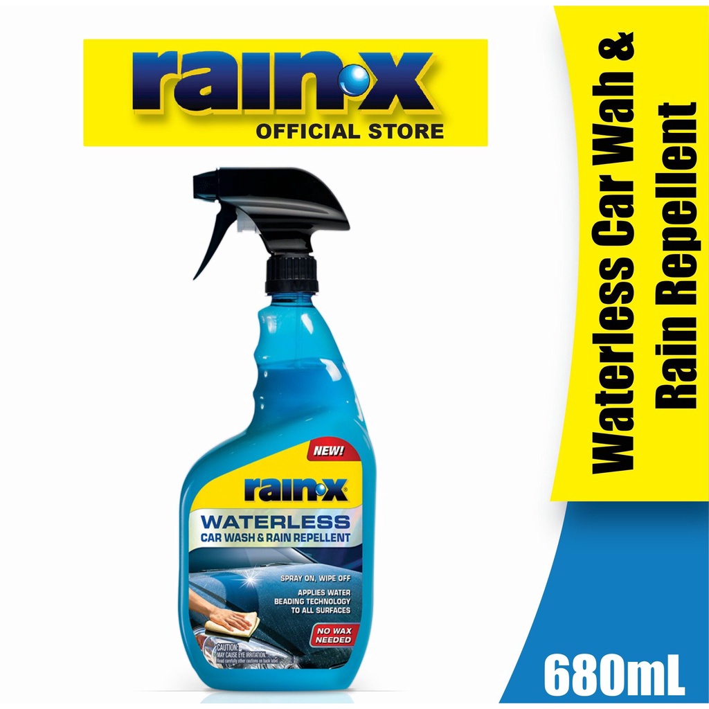 RainX Waterless Car Wash & Rain Repellent Spray Type (680ml) Shopee