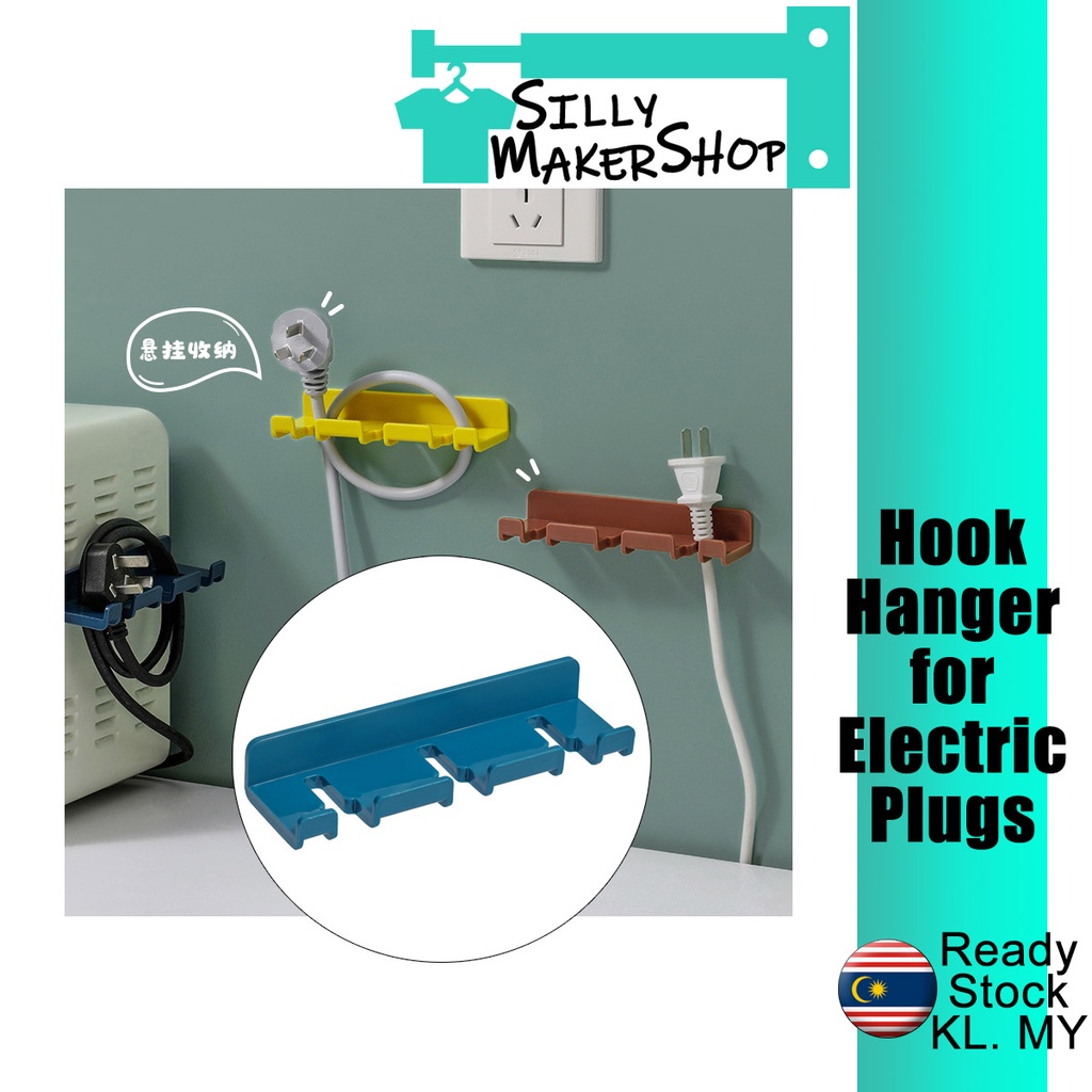 Wall Mounted Traceless Hook Hanger for Electric Plugs | Shopee Malaysia