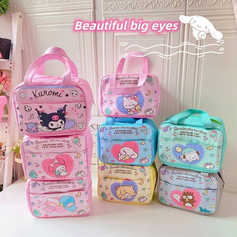 Kuromi Lunch Bag For Kids Portable Foldable Pu Leather Aluminum Foil ...