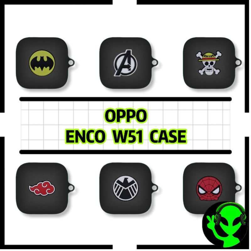 Oppo Enco W51 Cartoon Cute Case Wireless Earbuds Case Cover Protective Soft Silicone Case 0684