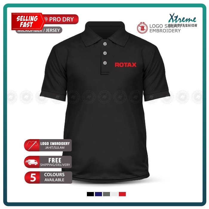 Microfiber Polo T Shirt ROTAX Racing GoKart RMC MAX Hobby Karting ...