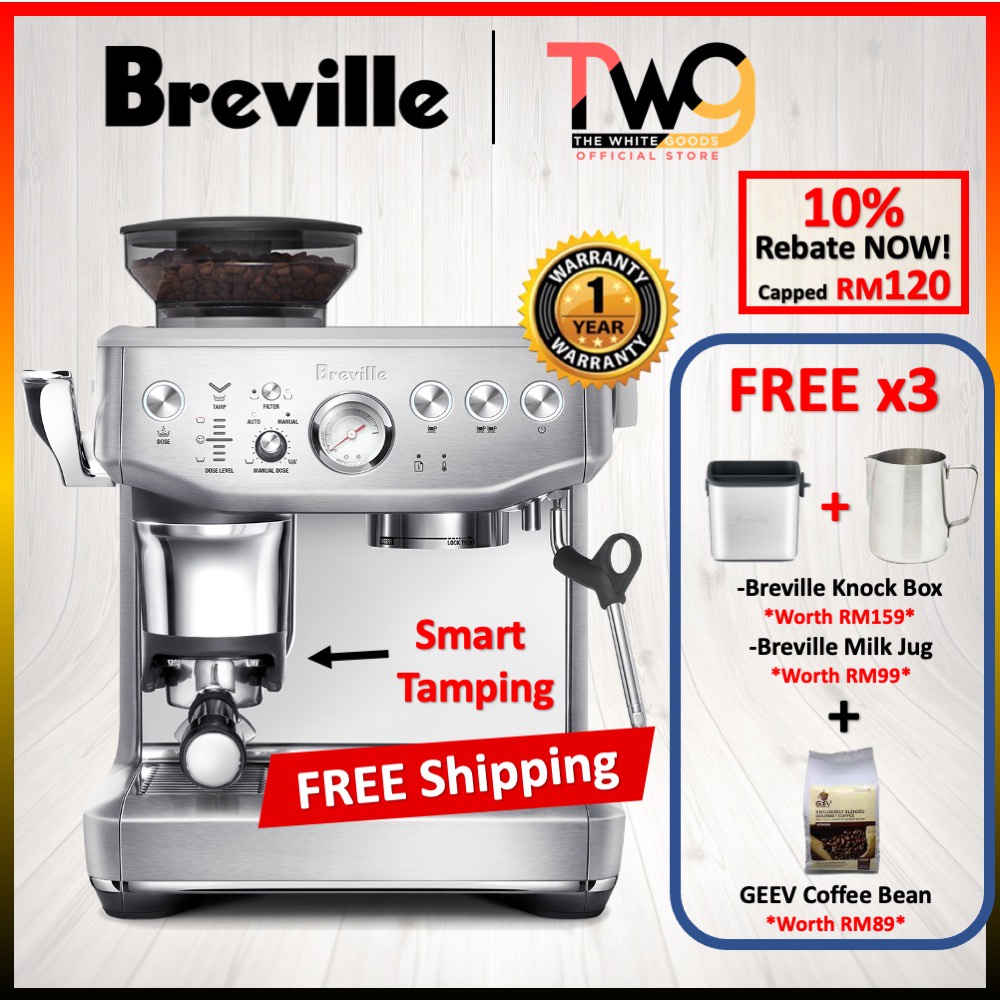 Breville BES876 Barista Express Impress Espresso Coffee Machine with