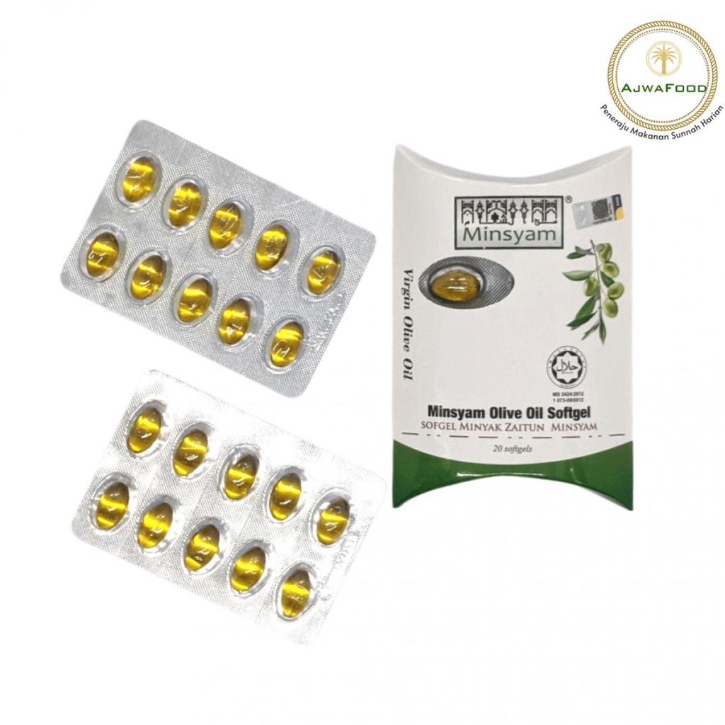 Minsyam Capsule (Softgel) Olive Oil ( Minyak Zaitun ) + Black Seed Oil